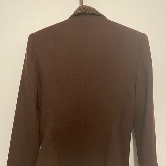 Beautiful Brown Albert Nipon Wool Jacket M - Picture 8 of 8